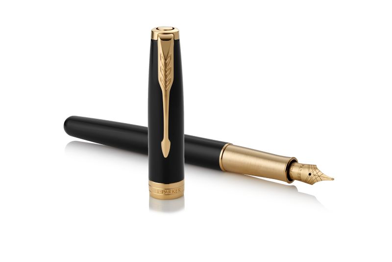 Перьевая ручка parker sonnet laque black gt 18k Перьевая ручка Parker Sonnet Laque Black GT 18K