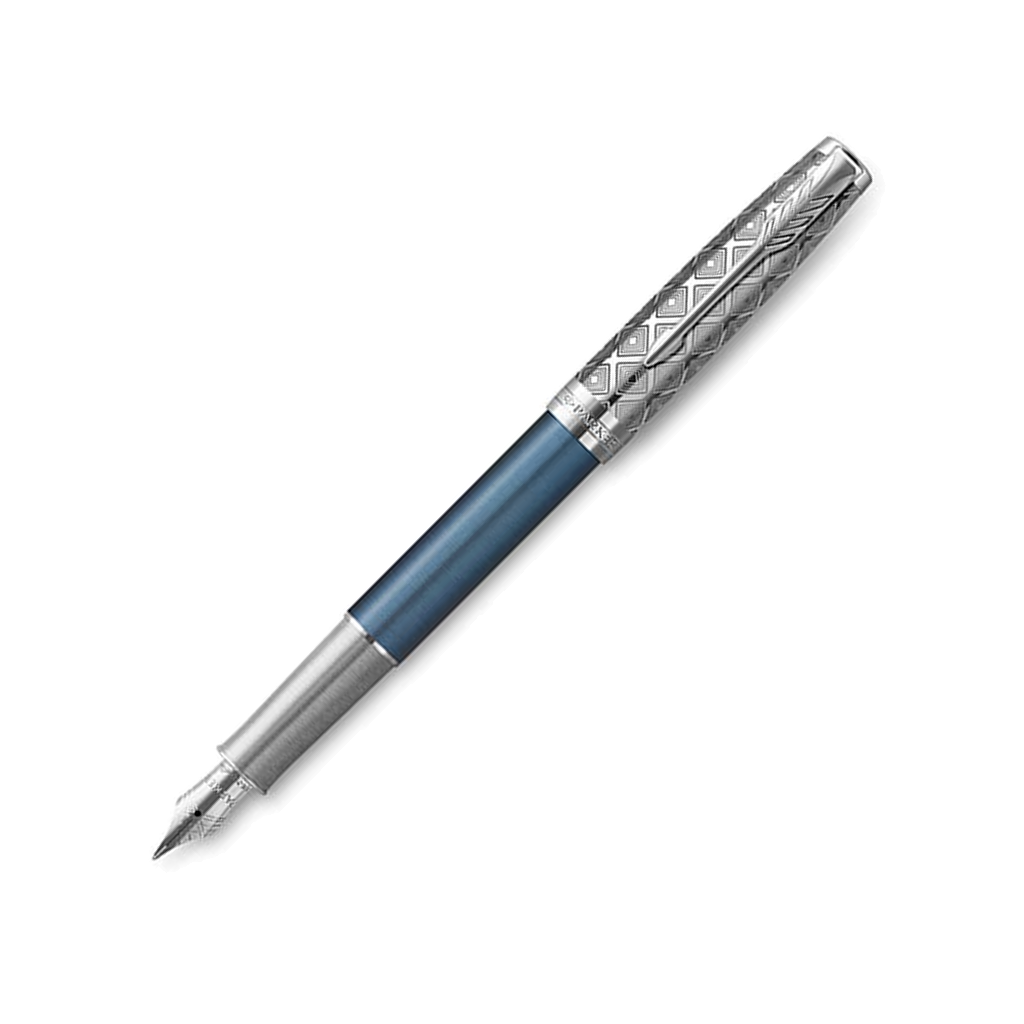 Перьевая ручка parker sonnet premium metal blue ct m Перьевая ручка Parker Sonnet Premium Metal Blue CT M