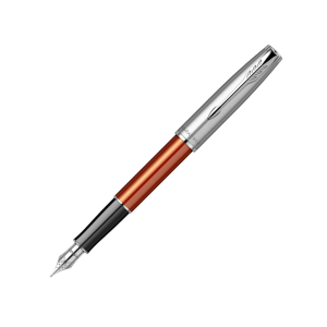 Ручка перьевая Parker Sonnet Sand Blasted Metal&Orange Lacquer