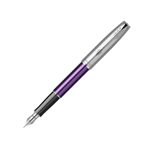 Ручка перьевая Parker Sonnet Sand Blasted Metal&Violet Lacquer