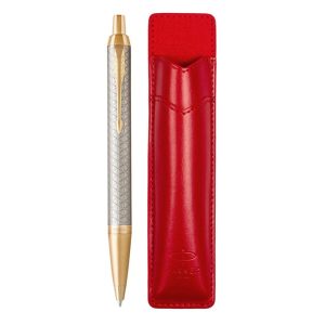 Набор Parker IM Premium Warm Silver GT (ручка + чехол)