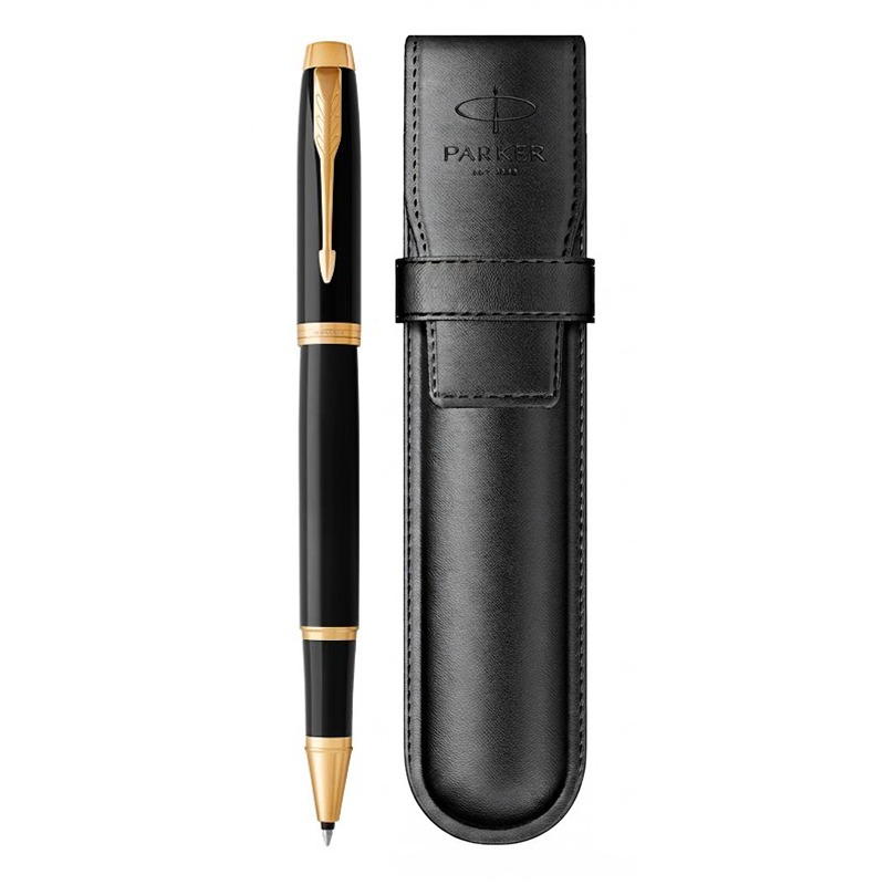 Набор parker im black gt (ручка роллер + чехол) Набор Parker IM Black GT (ручка роллер + чехол)